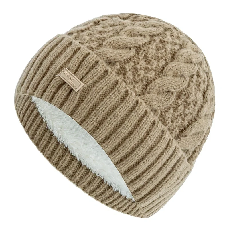 New Style Unisex Winter Warm Cap Fashion Streetwear Beanie Cap For Men Women Couple Fleece Lined Warm Knitted Hat Outdoor Caps