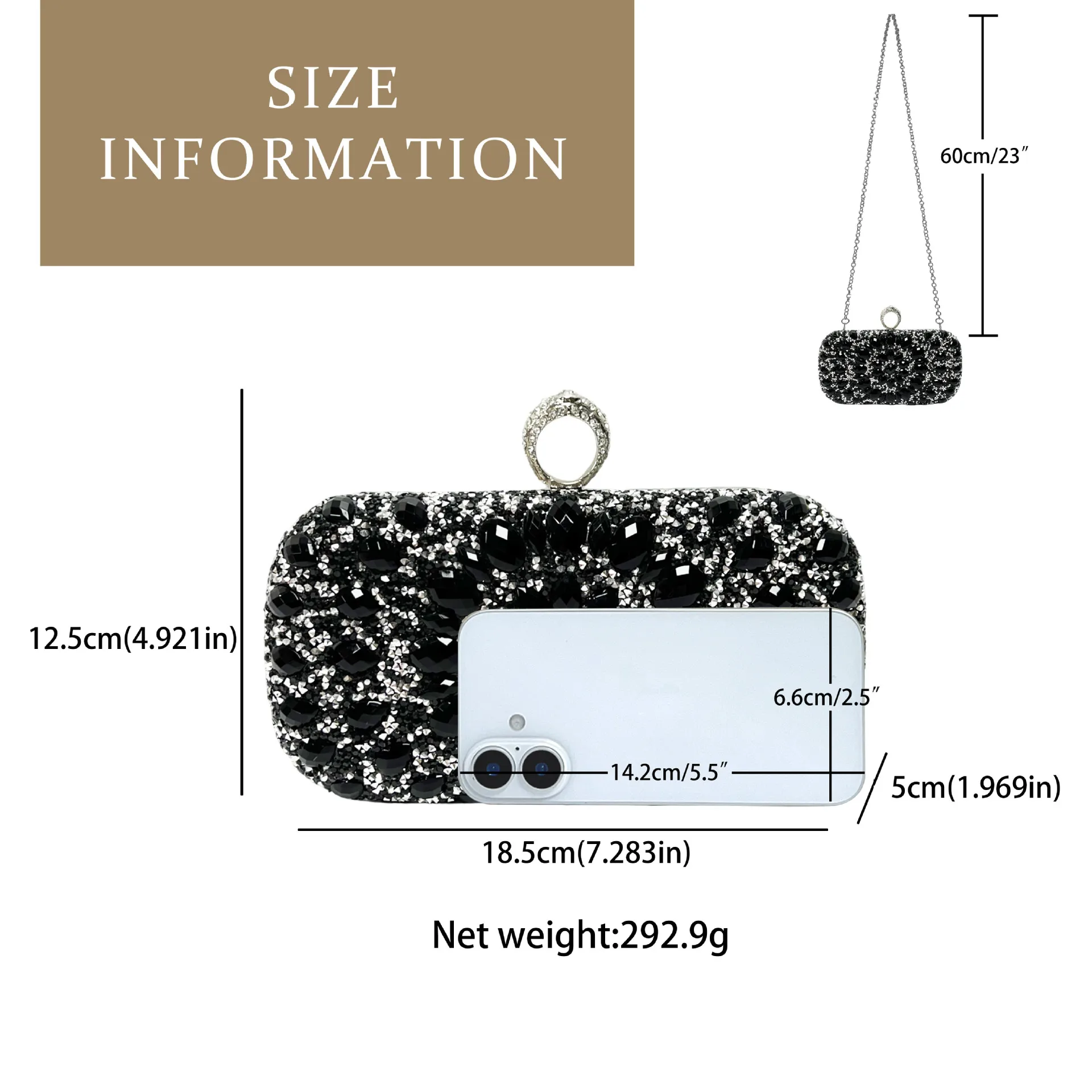 Sac de soirée en strass pour femmes, pochette entièrement en cristal, portefeuille élégant pour fête, Banquet, Mini sac à bandoulière pour événements de Cocktail