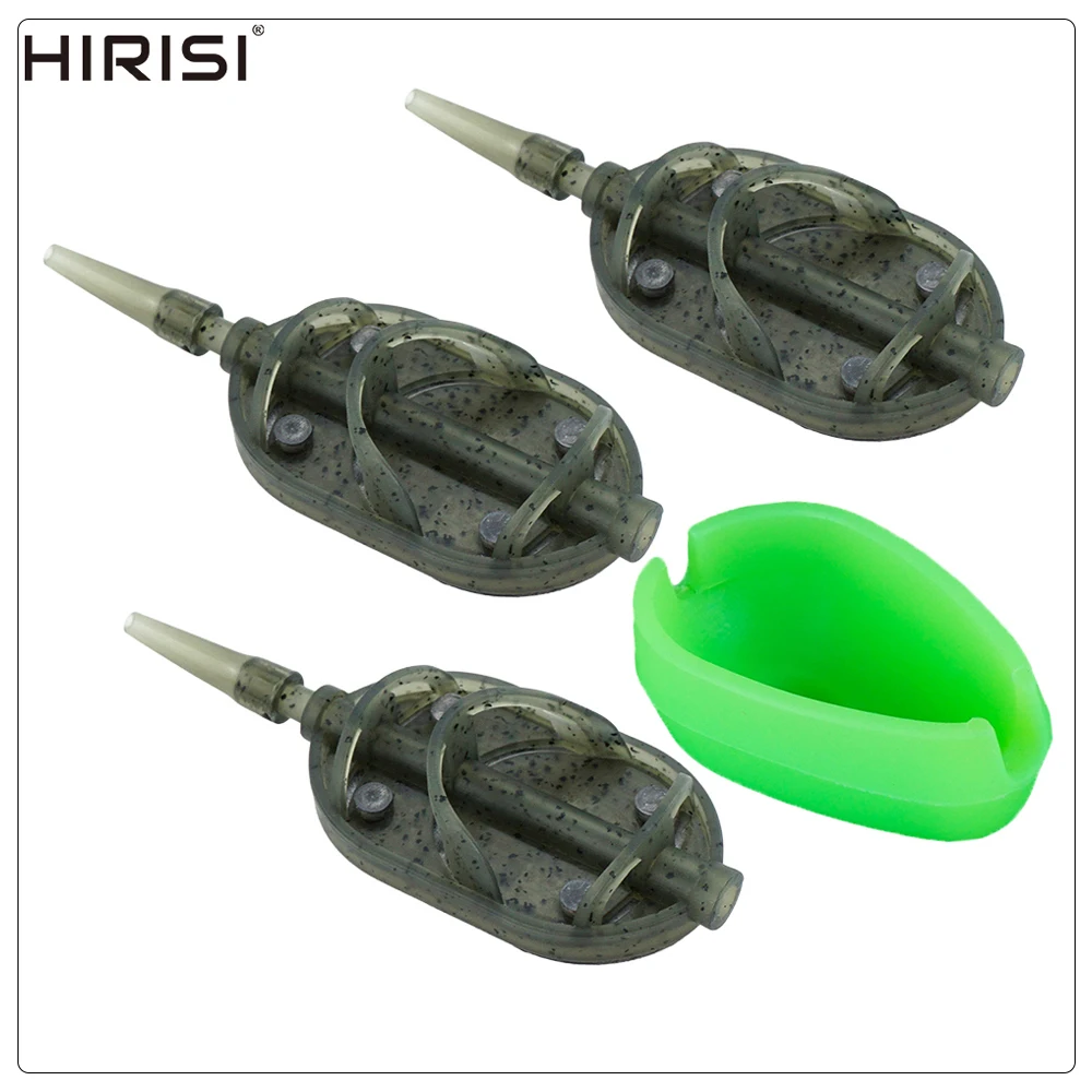 Hirisi F114 Karpfenangeln Method Feeder Cage 30g/40g/50g/60g Schnellverschluss-Köderkorb beschichtetes Bleigewicht für Method Rig Fishing – Detail 1