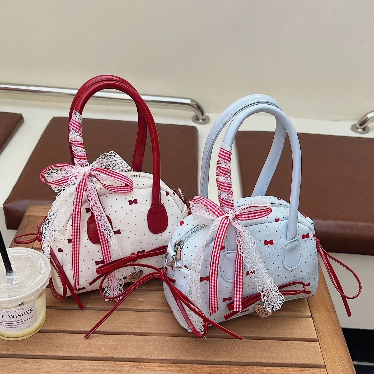 

2025 Summer Bow Crossbody Phone Bag Women Cute Semicircle Handheld Purse for Work Commute Mini Shoulder Bag