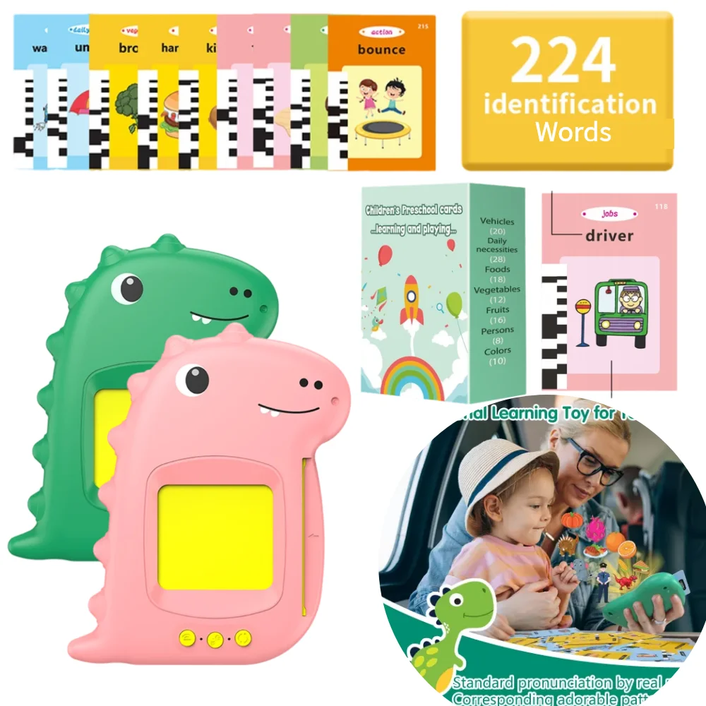 Speech Therapy Autism Reading Machine with 224 WordsTalking Flash Cards for Toddlers 1-8 Years Old, Learning & Education Toys