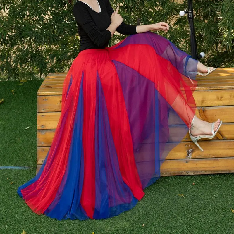 

Новая женская юбка средней длины для танцевальной вечеринки, юбка с высокой талией, праздничный костюм, полуюбки