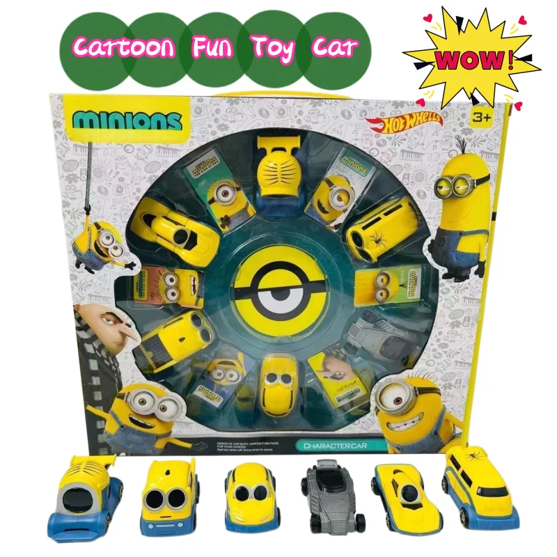 

Minions Despicable Me Puzzle Fun Toy Car Set Creative and Unique Inertia‑Powered Alloy Cars Birthday Gift for Boys and Girls