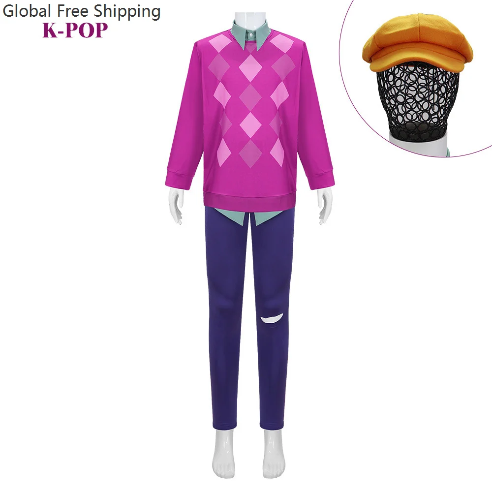 

Kpop Demon Hunter Boys Cosplay Costume Children Adult Shirt Mysterious Your Idol Fantasia Halloween Party Anime Men's Suit 2025