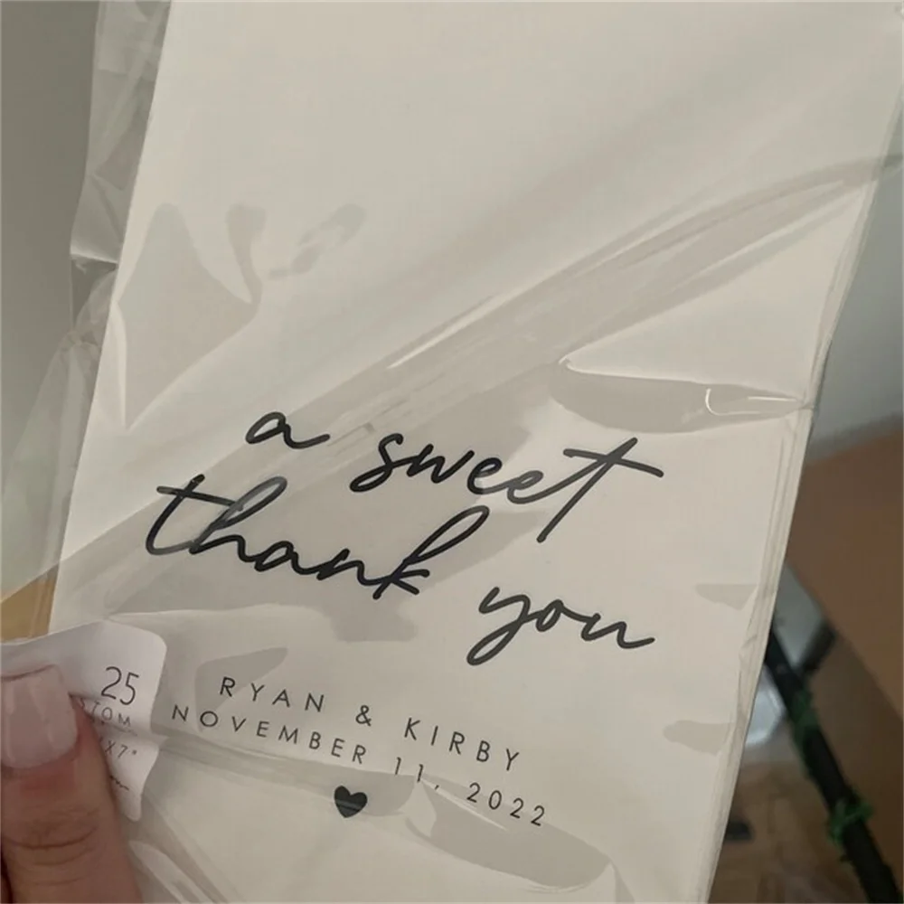 50pcs Thank you favor bags for Guests Wedding Favor Bags Wedding favors for guests bulk candy favor bags personalized favor bags