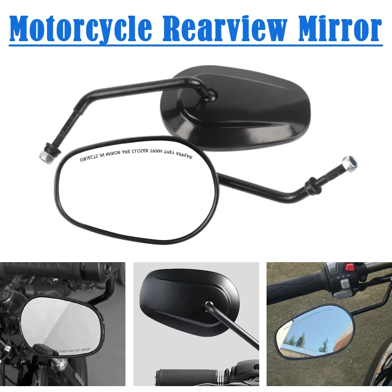 

Motorcycle Rearview Mirror 8MM Side Mirrors Aluminum Alloy for Harley 883 Touring Road Glide Electra Glide Road King