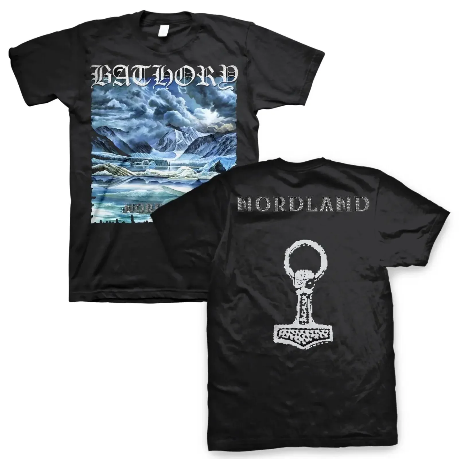 Bathory Cd Cvr Nordland Camisa Oficial Xl Nova Sob o Sinal Sangue Fogo Morte
