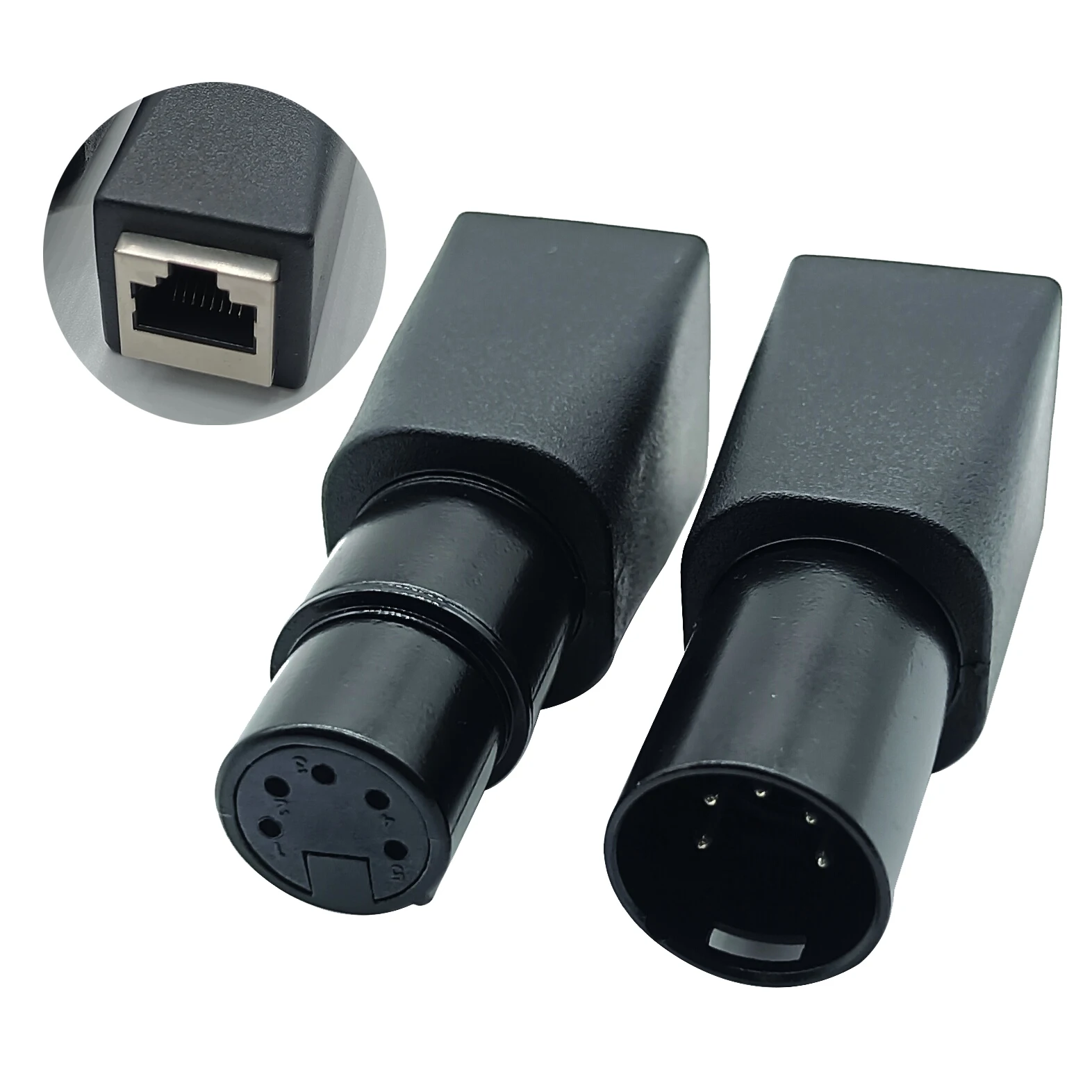 5 دبوس XLR أنثى ذكر إلى RJ45 محول إيثرنت للصوت والفيديو