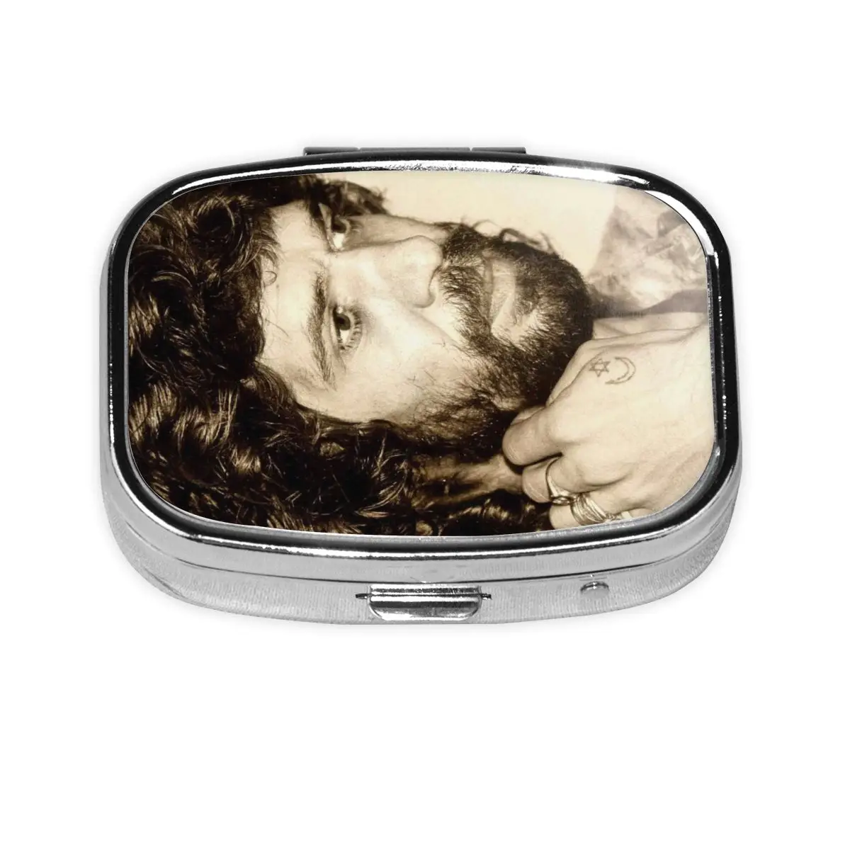 

Компактный портативный чехол для таблеток Camarons De La Islas, 2 сетки, испанский певец фламенко, держатель для лекарств, чехол для хранения таблеток, коробка для путешествий