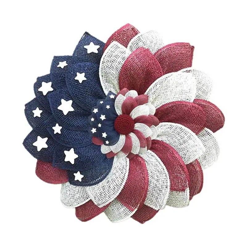 New 4th Of July Wreaths For Front Door American Flag Wreath Patriotic Americana Wreath Handcrafted Memorial Day Wreath Festival