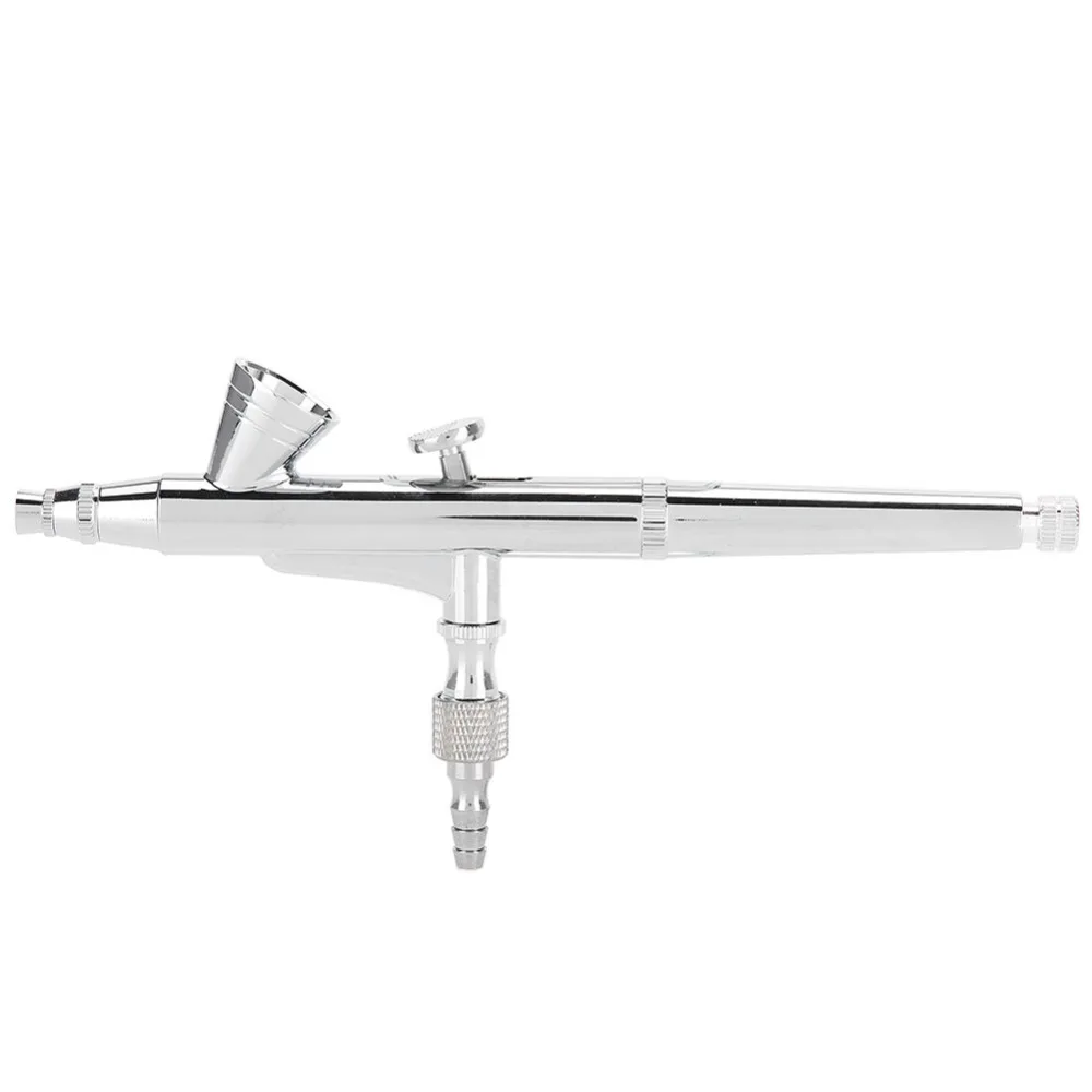 0.2Mm Nozzle Size Pen Air Brush 2Cc Fluid Cup Capacity Dual Action Control Structure Dual Action Airbrush Gun Silver