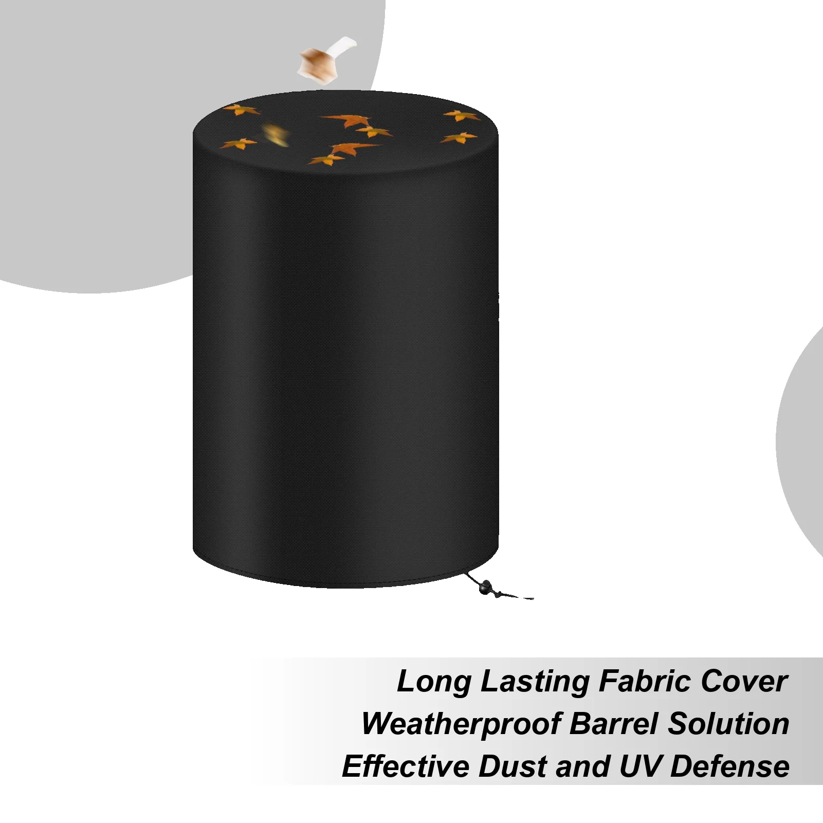 

55-Gallon Drum Cover For Barrel Waterproof Drum Cover With Drawstring All Weather Snow Buckets Screen For Equipment Furniture