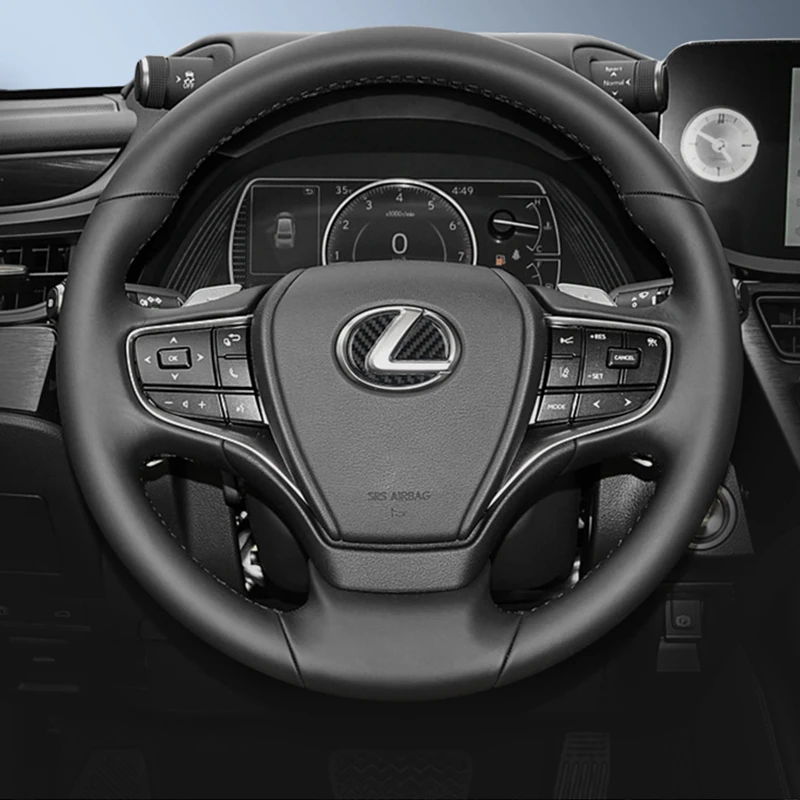 عجلة توجيه سيارة ملصقات الزخرفية ألياف الكربون شعار لكزس F SPORT ES RX NX LS UX LM LX GX LC RZ IS CT GS RC HS SC TX #6