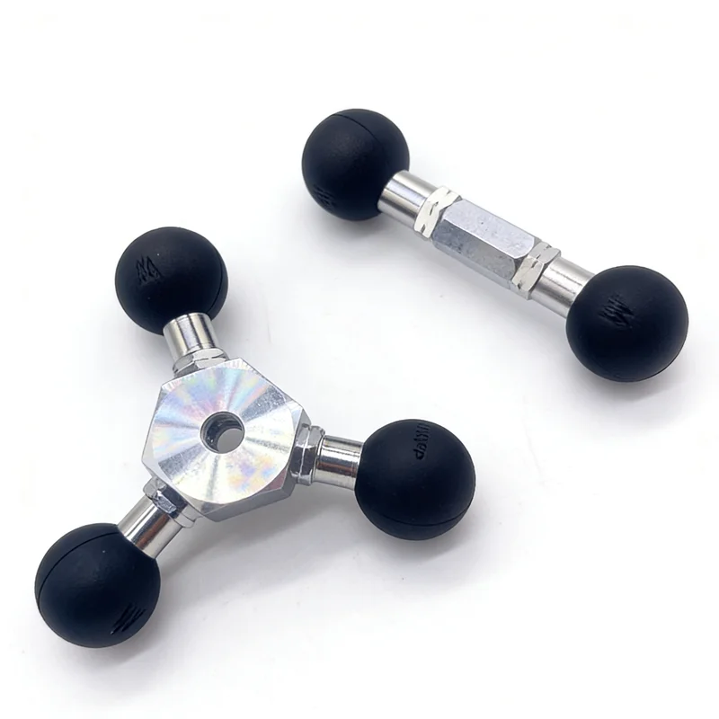 1 inch 25mm Ballhead to 13mm 15mm 17mm Adapter Dual Ball Mount Holder Transfer for Gopro Action Camera Smartphone GPS Bracket