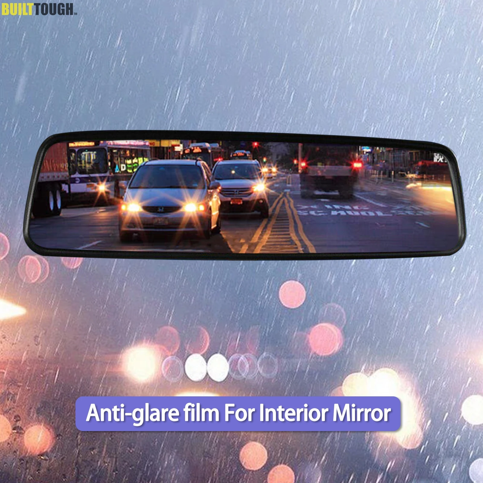 1 Pc/Set Car Interior Rearview Mirror Anti-Glare Fog Film Scratchproof Nano Protective Sticker High Quality Auto Accessories