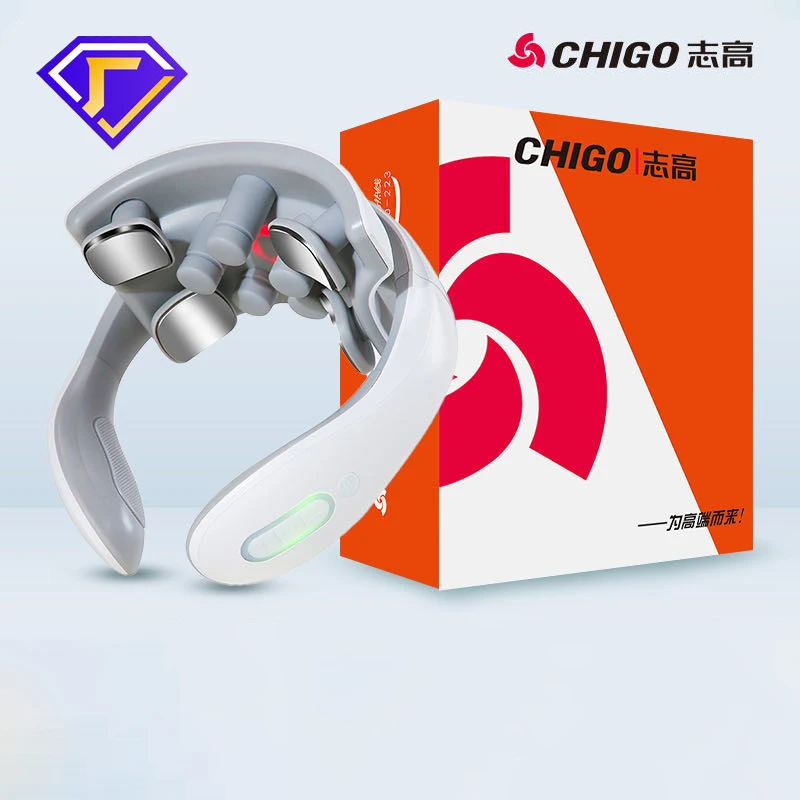 

Электрический массажер для шеи CHIGO, многофункциональный массажер для глубоких тканей с импульсной тепловой терапией, для снятия боли в шее, для домашнего использования