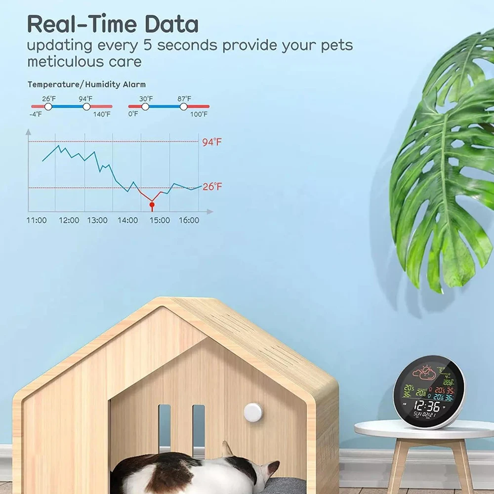 Tuya WIFI Smart Weather Station sveglia previsioni del tempo sensore di temperatura termometro igrometro igrotermico digitale