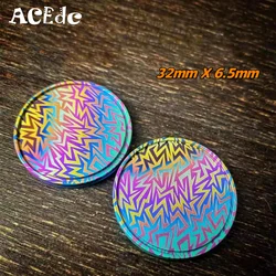 ACEdc Theme Coin Flat Haptic Coin PPB Fidget Spinner EDC Metal Decompression Toy