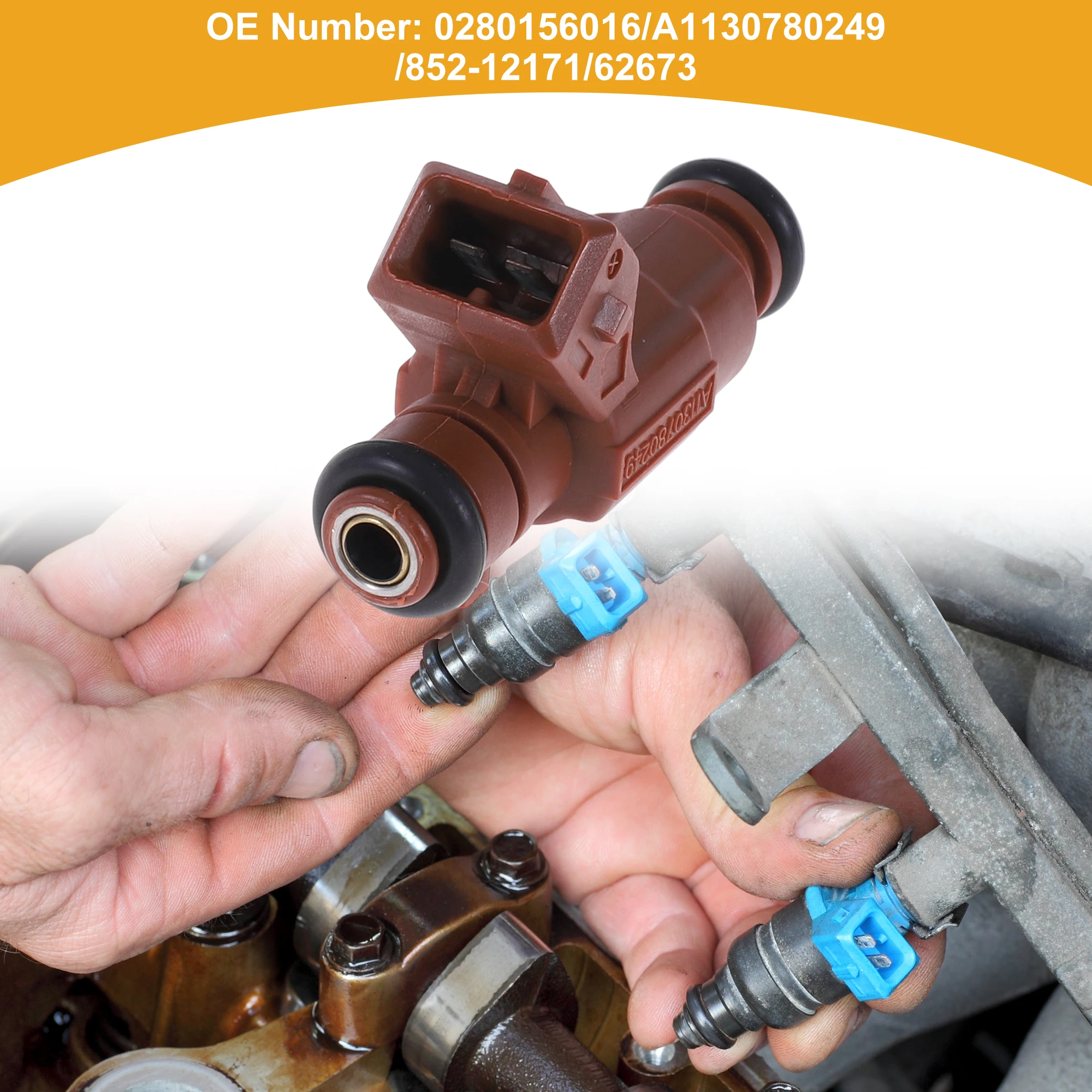 UXCELL 1 Pcs No.0280156016 Fuel Injector for Mercedes-Benz CL500/S430 V8 Engine Engine