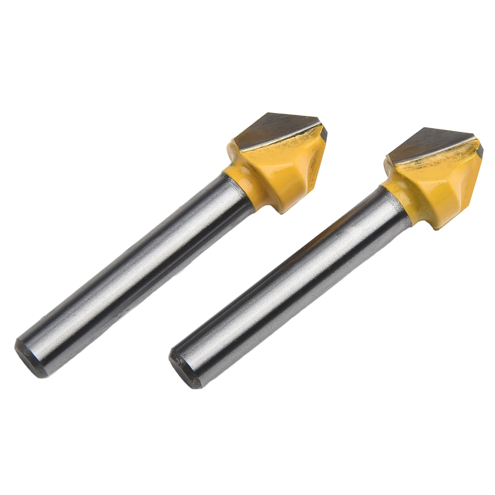 

Sturdy and Reliable 2Pcs 90 Degree V shaped Flat Head Router Bit Woodworking Engraving Milling Cutter Long Service Life