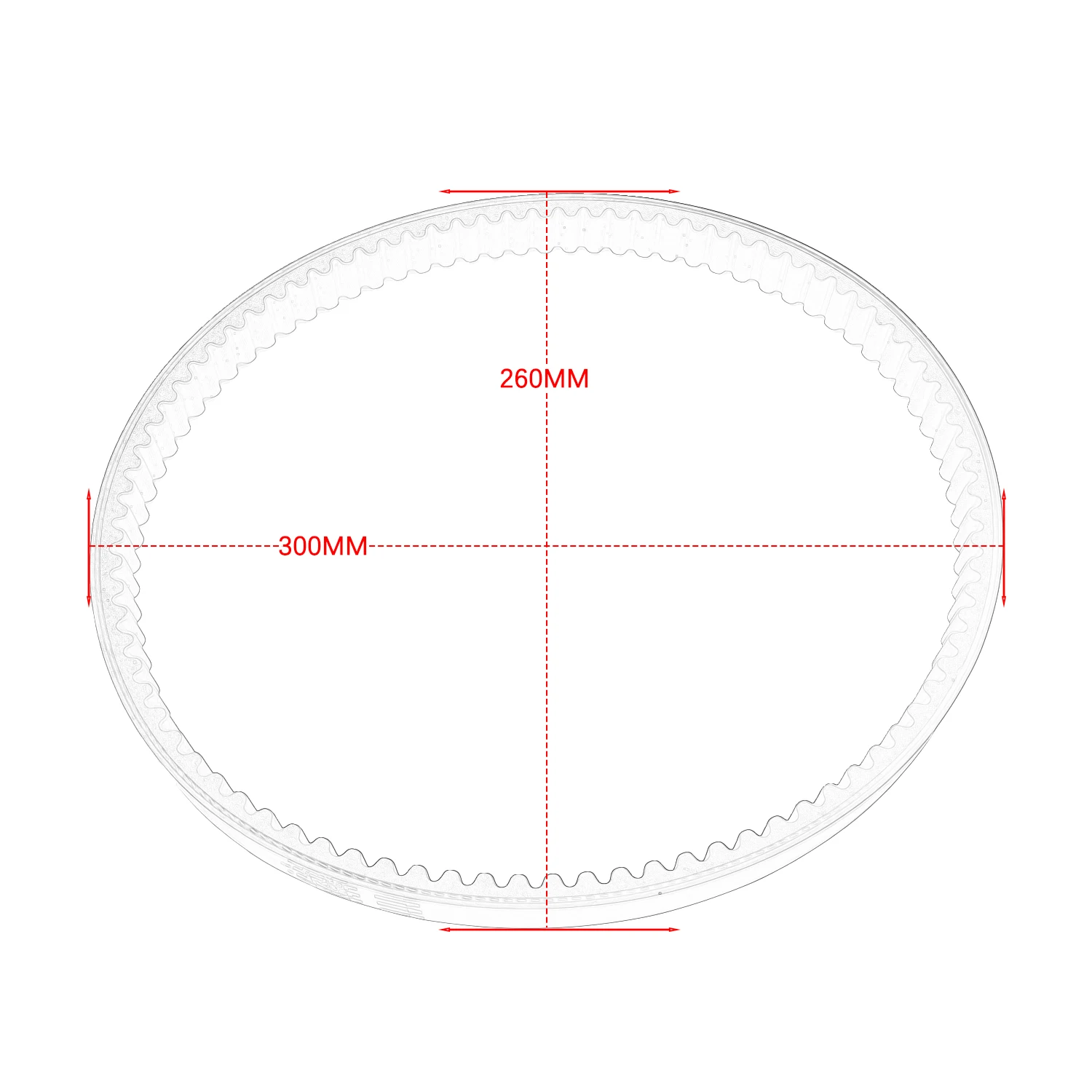 Motorcycle High Performance Drive Belt High Mileage Reliability Oil Heat Resistant For Yamaha N-MAX 125cc NMAX TRICITY 155cc