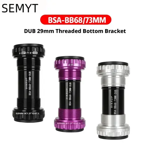 SEMYT DUB Center Axle 29mm Aluminum Alloy 2-Perin 68-73MM Screw in Mountain Bike Threaded Center Axle