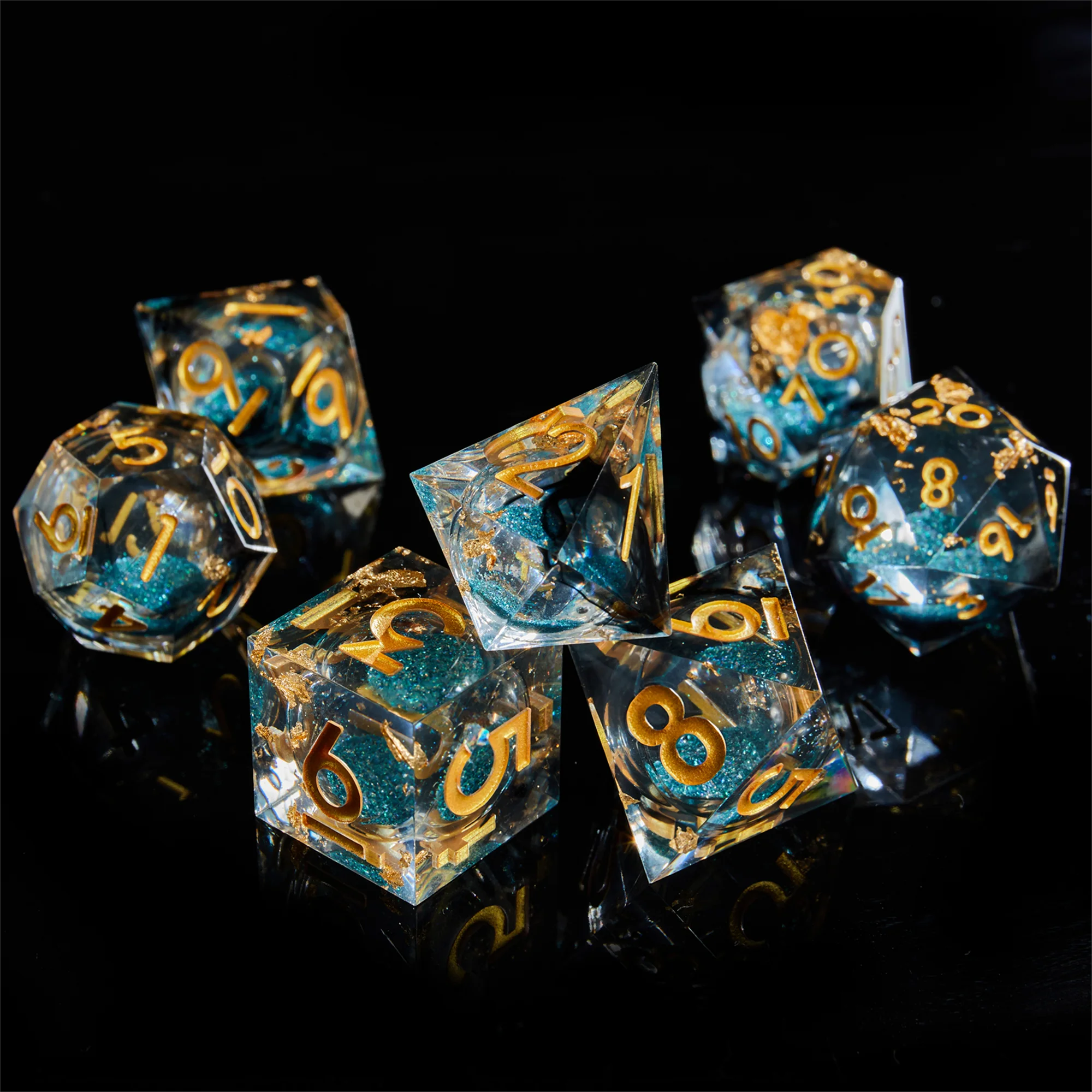 DND metal dice set D&D, 7 polyhedral dice, Christmas gift, Thanksgiving gift, party supplies, decoration