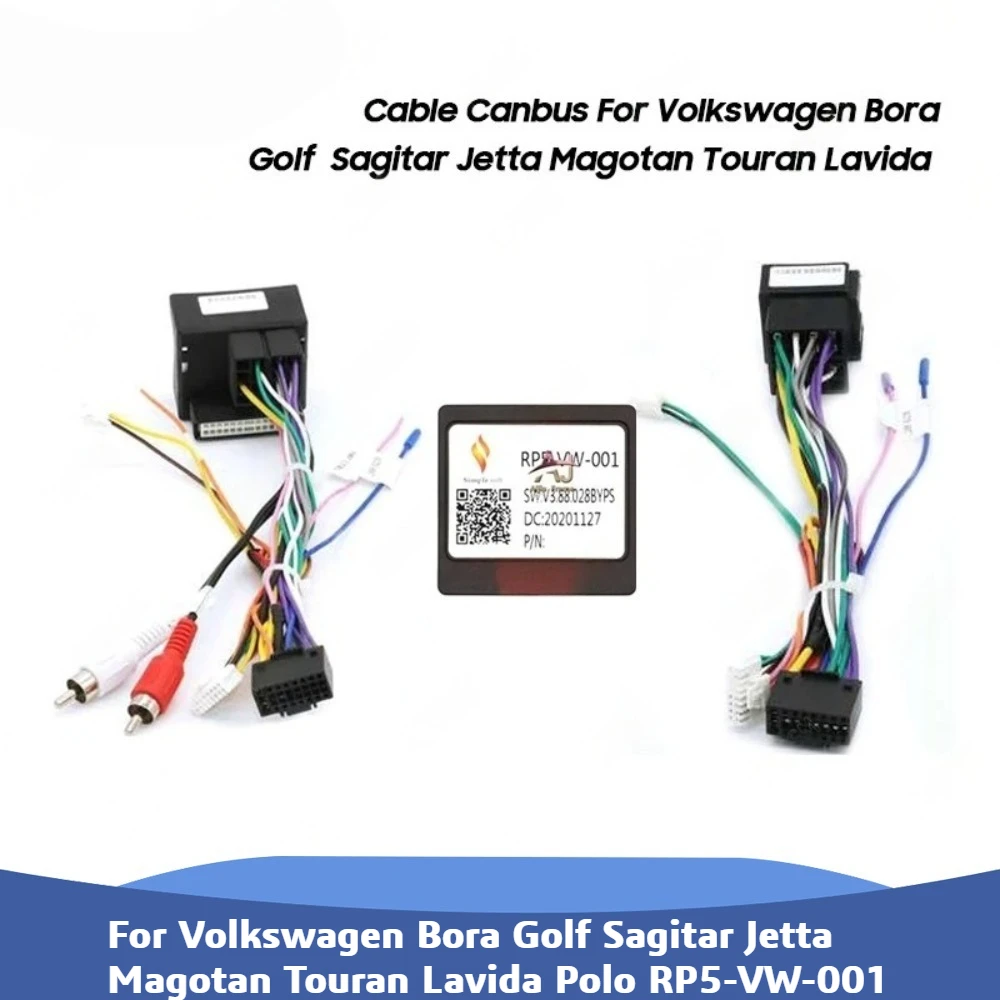Car Wiring Harness Adapter Canbus Box Decoder For Volkswagen Bora Golf Sagitar Jetta Magotan Touran Lavida Polo RP5-VW-001