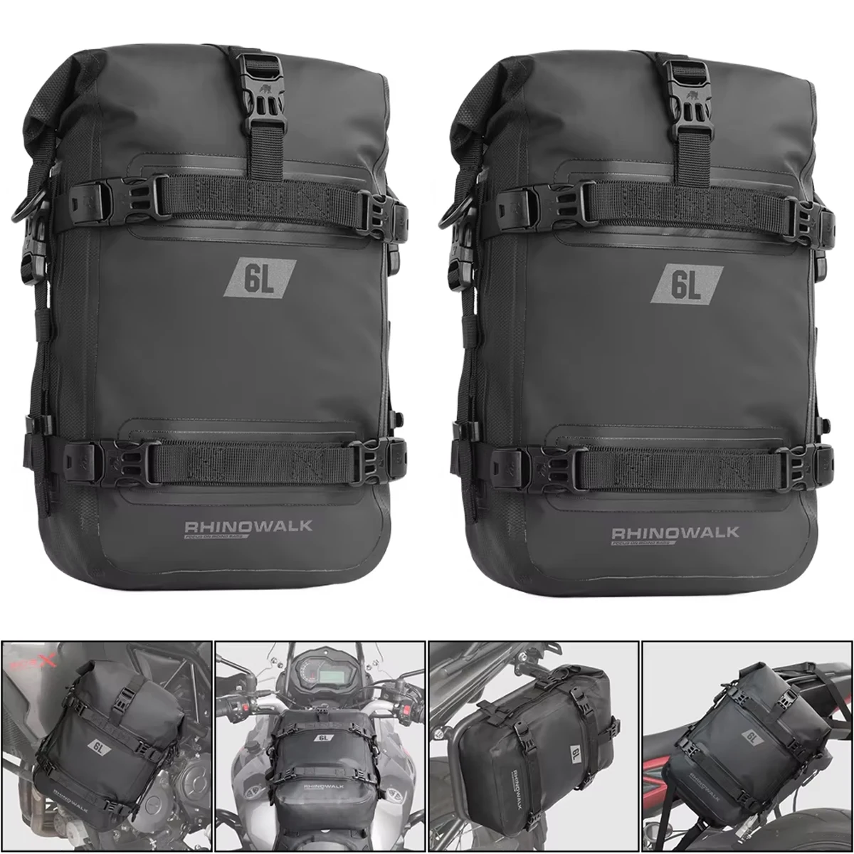 

1/2PC Motorcycle Bumper Bag Waterproof Crash Bars Bag For BMW R1200GS R1250GS ADV For HONDA NC750X CB500X Bumper Repair Tool Bag