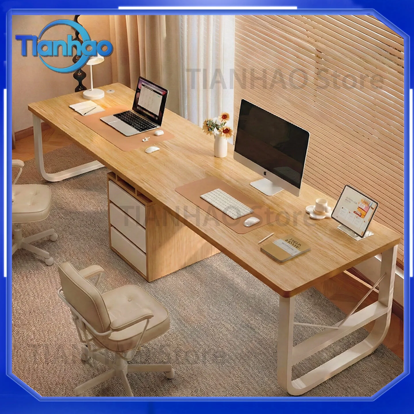 Compact All-in-One Desk and Bookshelf for Small Spaces for Yijia Da Computers Ideal for Home Office Study and Student Use
