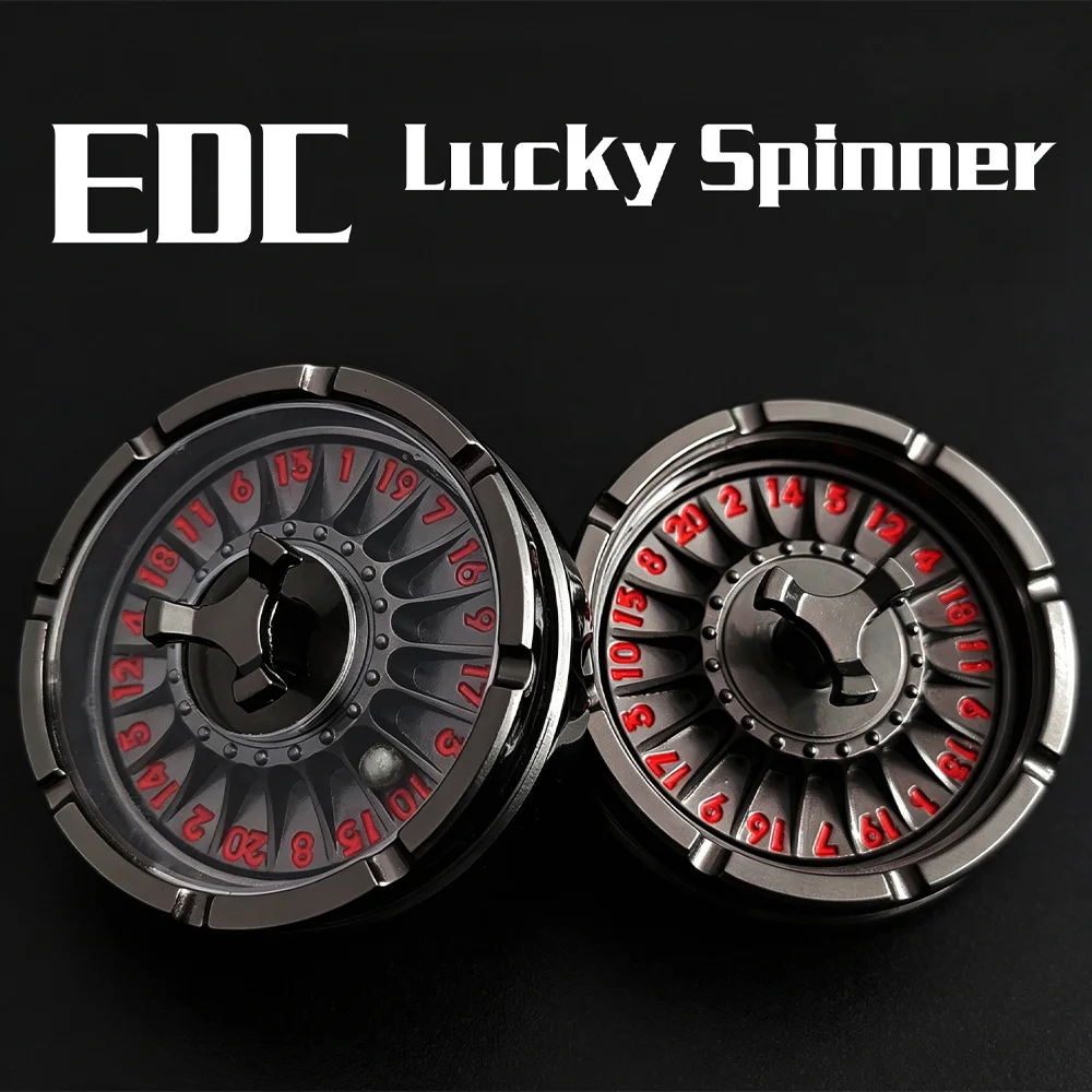 Metal EDC Spinning Wheel Decision Maker Fidget Toy Handheld Roulette Desk Stress Relief Gadget for Adults ADHD Focus TS65