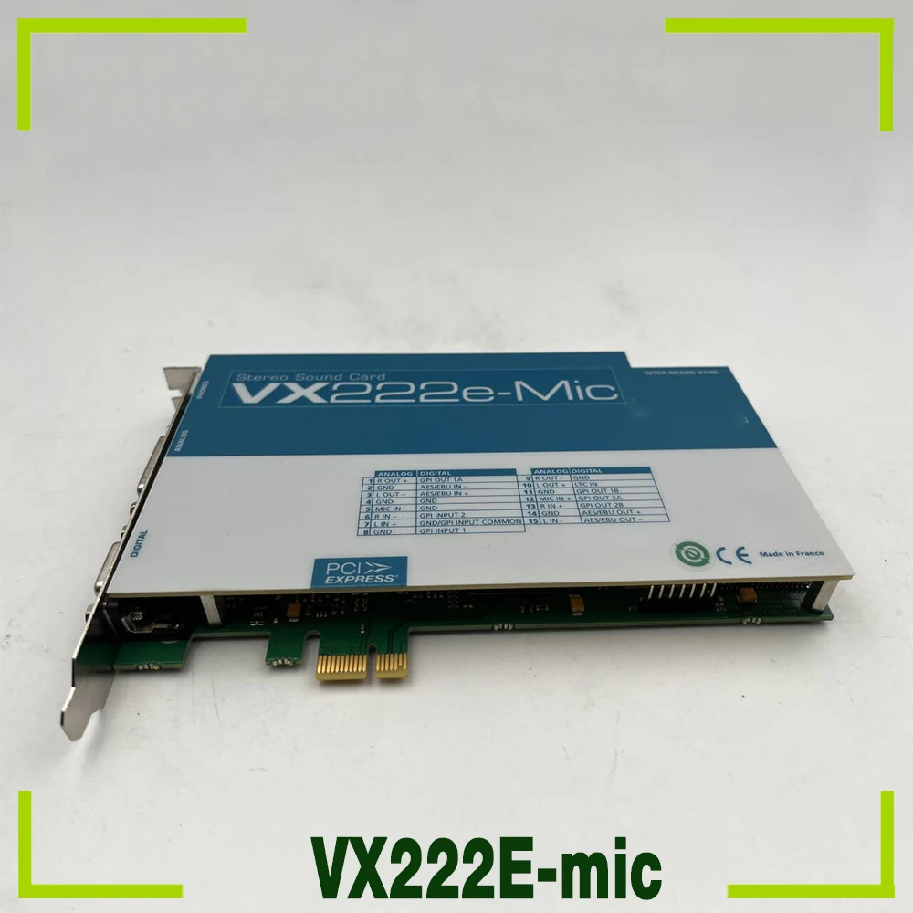 

VX222E-mic For Digigram Broadcast Professional sound card interface External audio interface Stereo PCI-E VX222E