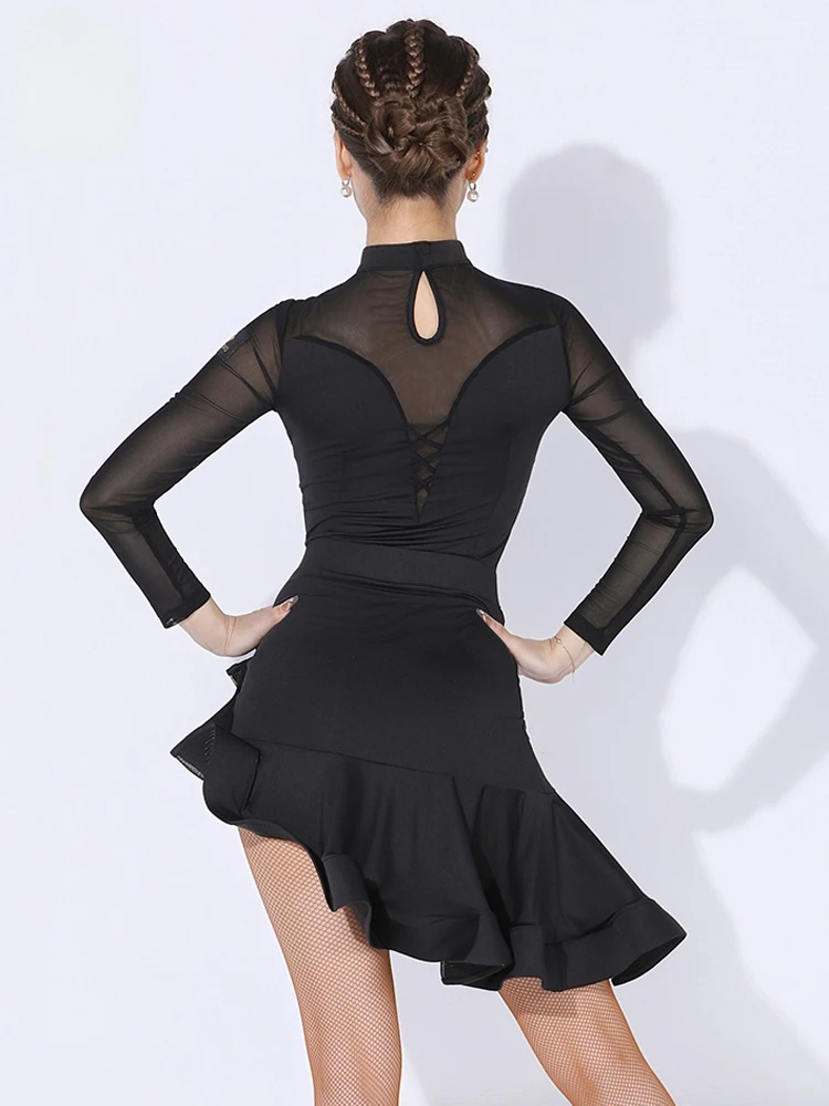 Latin Dance Kleid Für Frauen Samba Cha Cha Ballsaal Dancewear Bühne Kostüme Tanz Praxis Kleidung Erwachsene Walzer Leistung