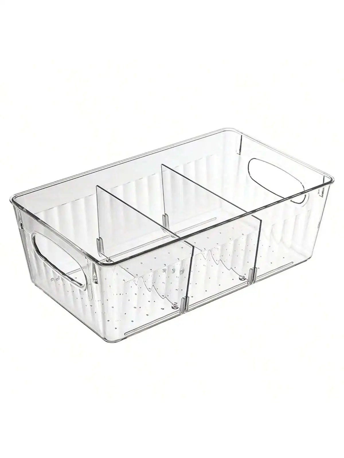 1pc Fridge Organizer, Clear Plastic Bins For Food Storage In Refrigerator Or Freezer, Kitchen, Pantry Reusable Container