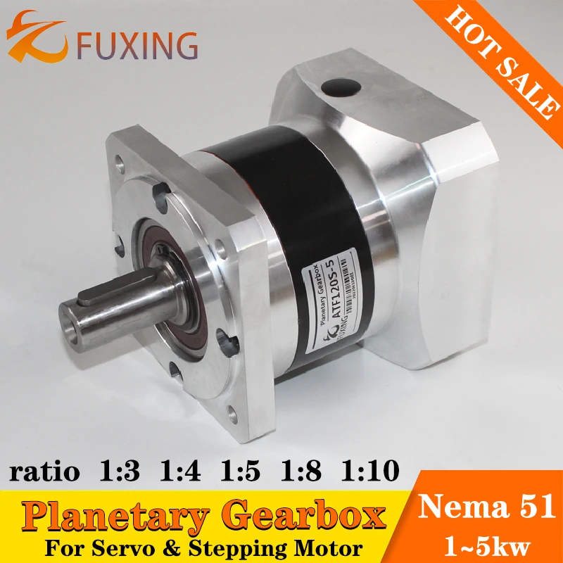 120PLF Ratio10:1 8:1 5:1 4:1 3:1 Nema 51 Stepping Motor Or 130mm 12345kw Servo Motor Speed Reducer Precision Planetary Gearbox