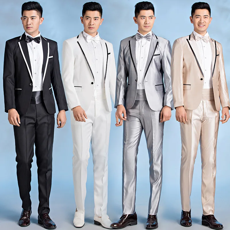 

D190New internet celebrity photo taking men's dress, wedding groom, best man suit