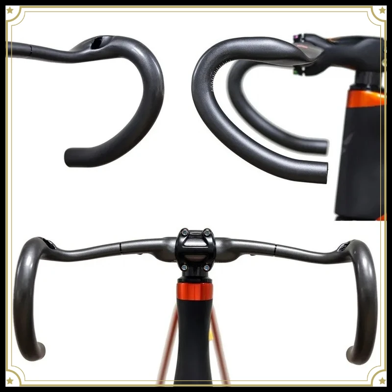 Full Carbon Fiber Aerodynamic Drop Handlebar  External Routing 31.8mm Ultralight High Rigidity Road Racing Bike Bar