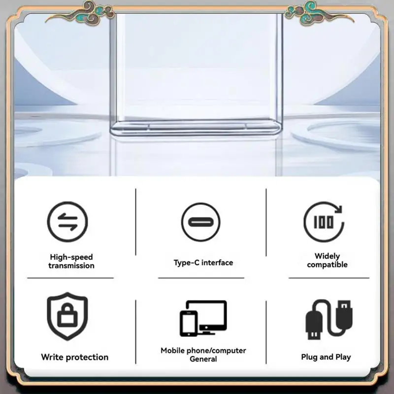

Durable Type C HDD Enclosure 2.5 Inch SATA SSD Hard Drive Case External Enclosure Transparent Mobile External HDD Case