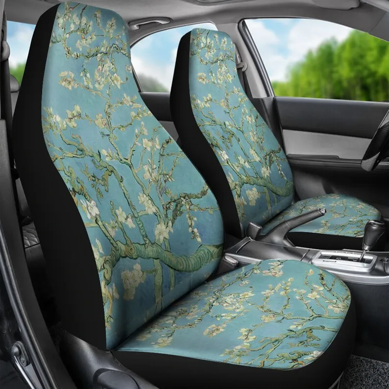 Vintage Art Vincent van Gogh Almond Blossom Car Seat Covers, Custom Made Cover Cute Car Accessories