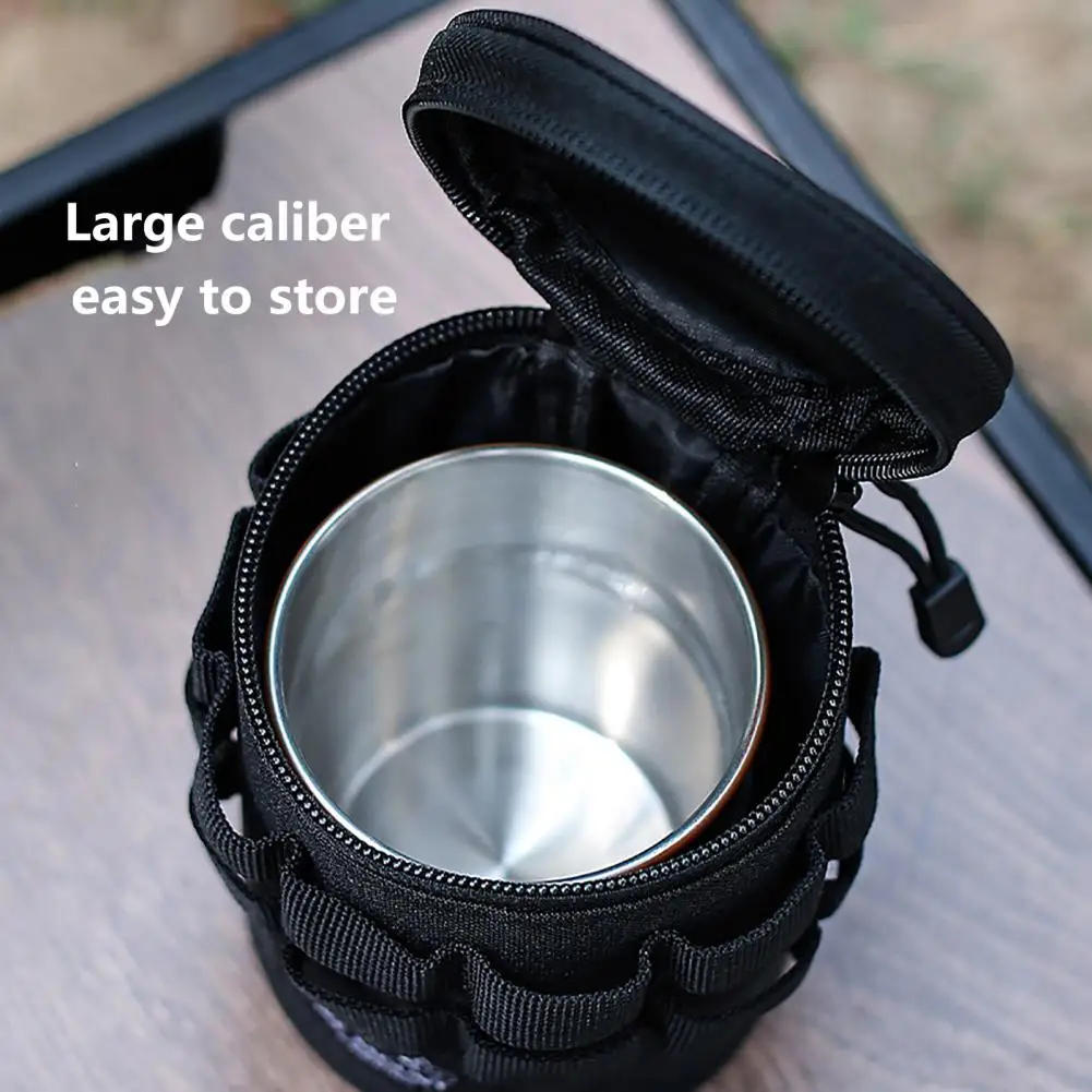 

Handle Water Bottle Carrier Water Bottle Holder with Buckle Handle Multi Hanging Holes 600d Oxford Cloth Carrier for Outdoor Use