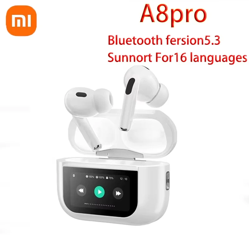 

Xiaomi A8 Pro ANC Беспроводные наушники со светодиодным экраном и шумоподавлением Bluetooth5.4 Наушники Спортивные наушники с микрофоном для Android IOS