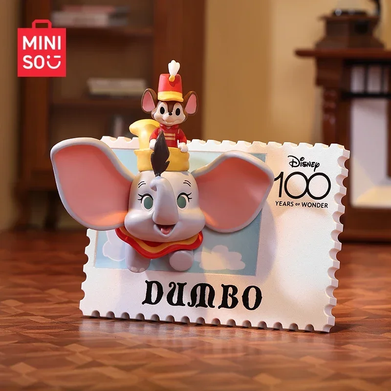 MINISO Blind Box Disney Anniversary Series Retro Stamp Buzz Lightyear Winnie Pooh Stitch Toy Birthday Gift