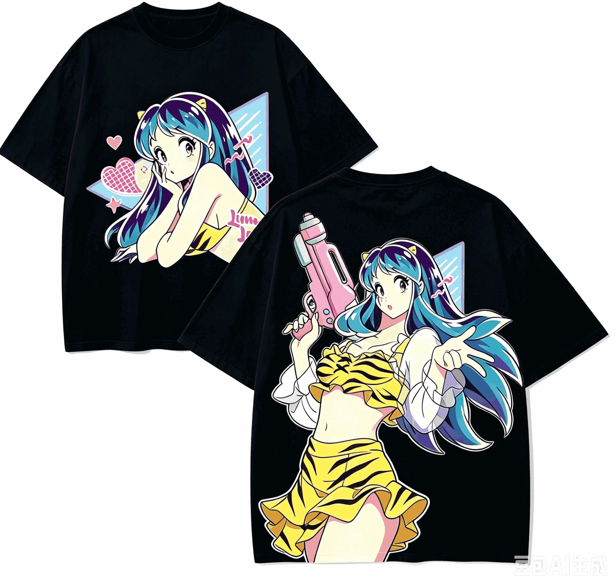 T-shirt Urusei Yatsura Lum Invader pour les amateurs d'anime, en coton Harajuku, nouveau modèle, mode rétro, surdimensionné, unisexe, produit tendance