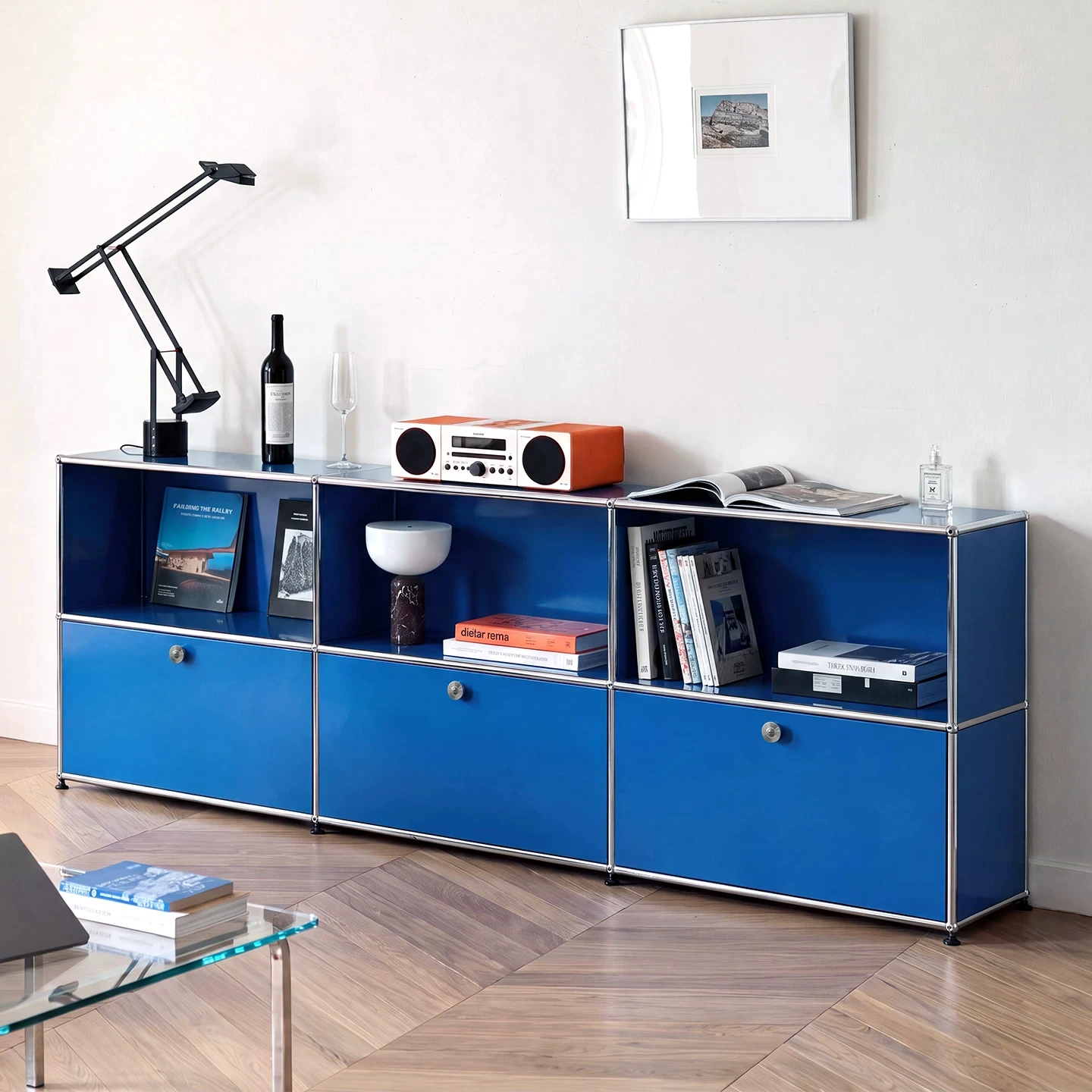 Modern Storage Cabinet Stainless Metal Organizer TV Stand Cabinet for Living Room Storage Cabinet Home Office Furniture