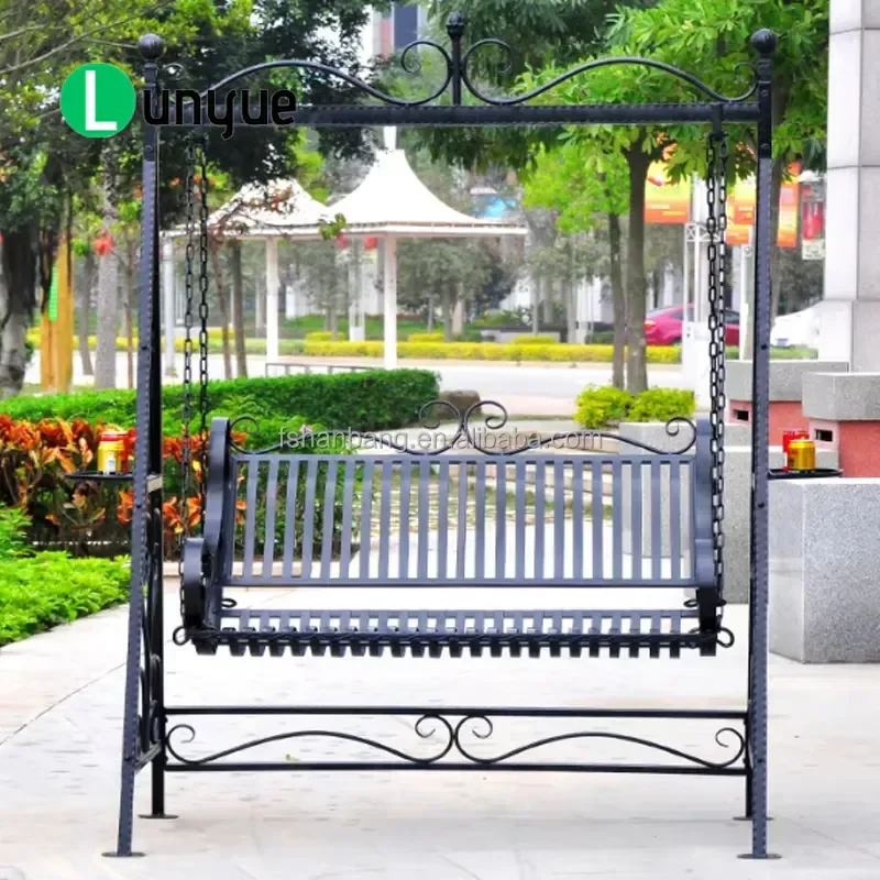 Antique Metal Swing for Outdoor Terrace Garden Backyard Deck Cafe High Quality Durable Patio Furniture Relaxing Seating