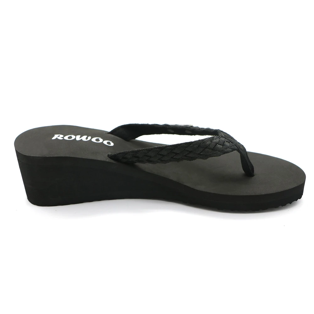 Chanclas de moda para mujer, sandalias de cuña, zapatillas de playa informales de verano, plataforma impermeable, tacones altos de 5CM