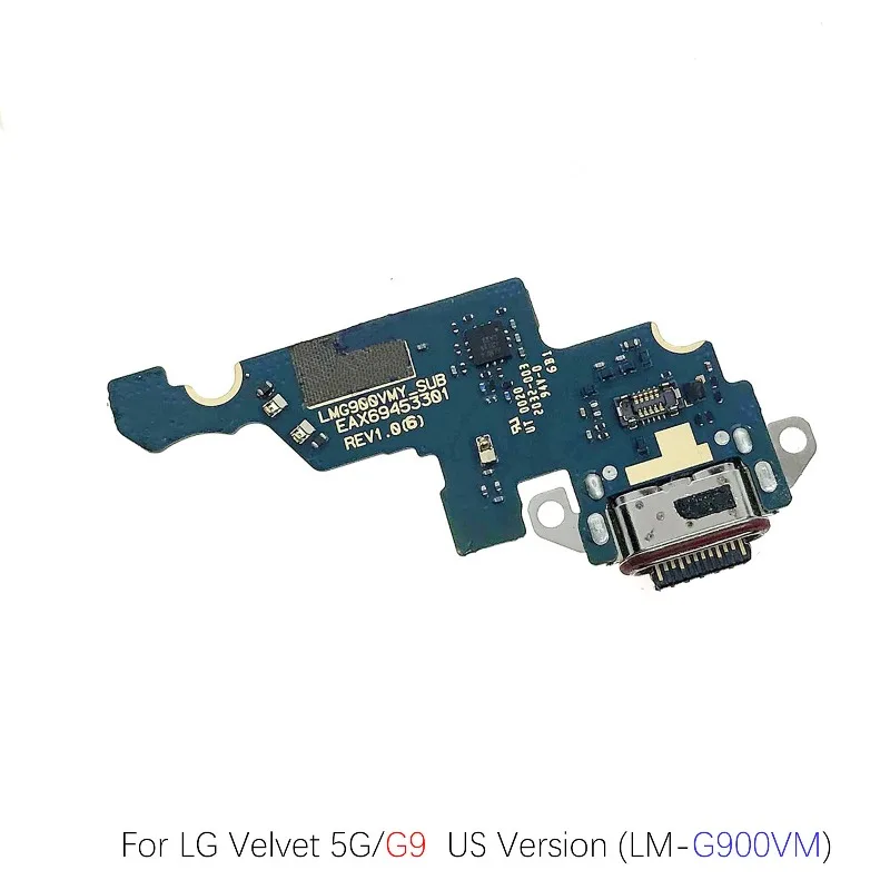 For LG G8X G8 G820N G9 Velvet 5G ThinQ / V50S Microphone Module USB Charging Port Board Flex Cable Connector Part