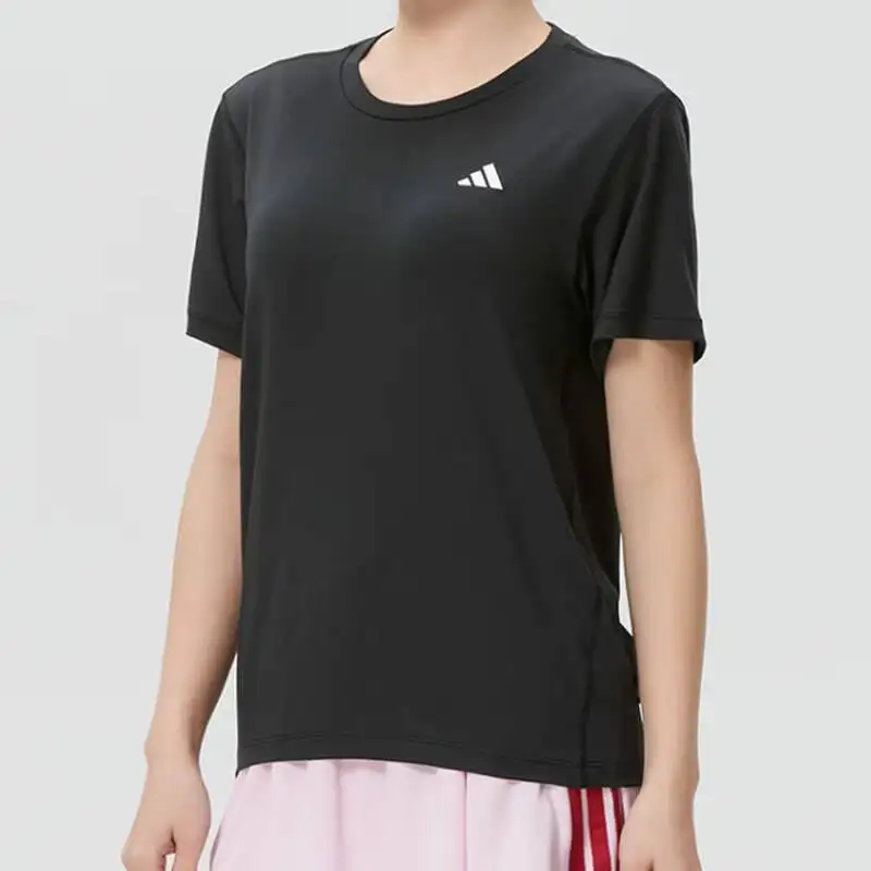 Adidas Women's Summer New Korean Style Breathable Casual Short Sleeve Sports T-shirt KU8737