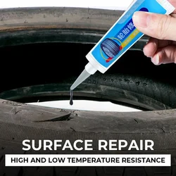 NEW 1/2Pcs Car Motorcycle Tire Repair Black Glue Liquid Strong Rubber Wear-resistant Non-corrosive Adhesive Instant Bond Leather