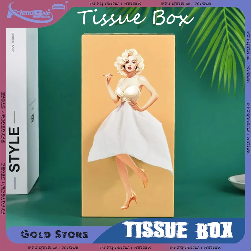 

Летающая юбка, коробка для салфеток, мультяшная аниме-девушка, пышная юбка, коробка для салфеток, настольные декоративные коробки для хранения, украшения для рукоделия, товары для дома